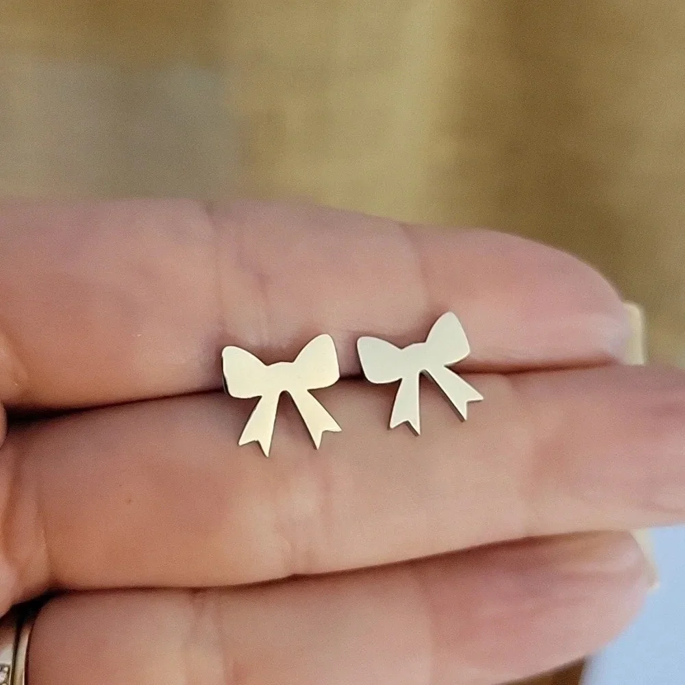Bow Stud Earrings, choice of color